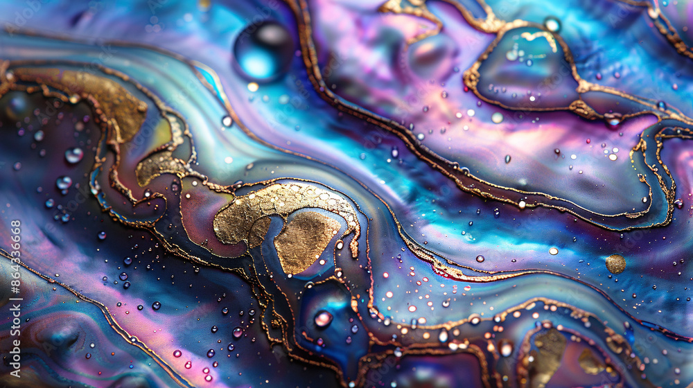 Vibrant abalone shell surface texture background Vibrant abalone shell surface texture background