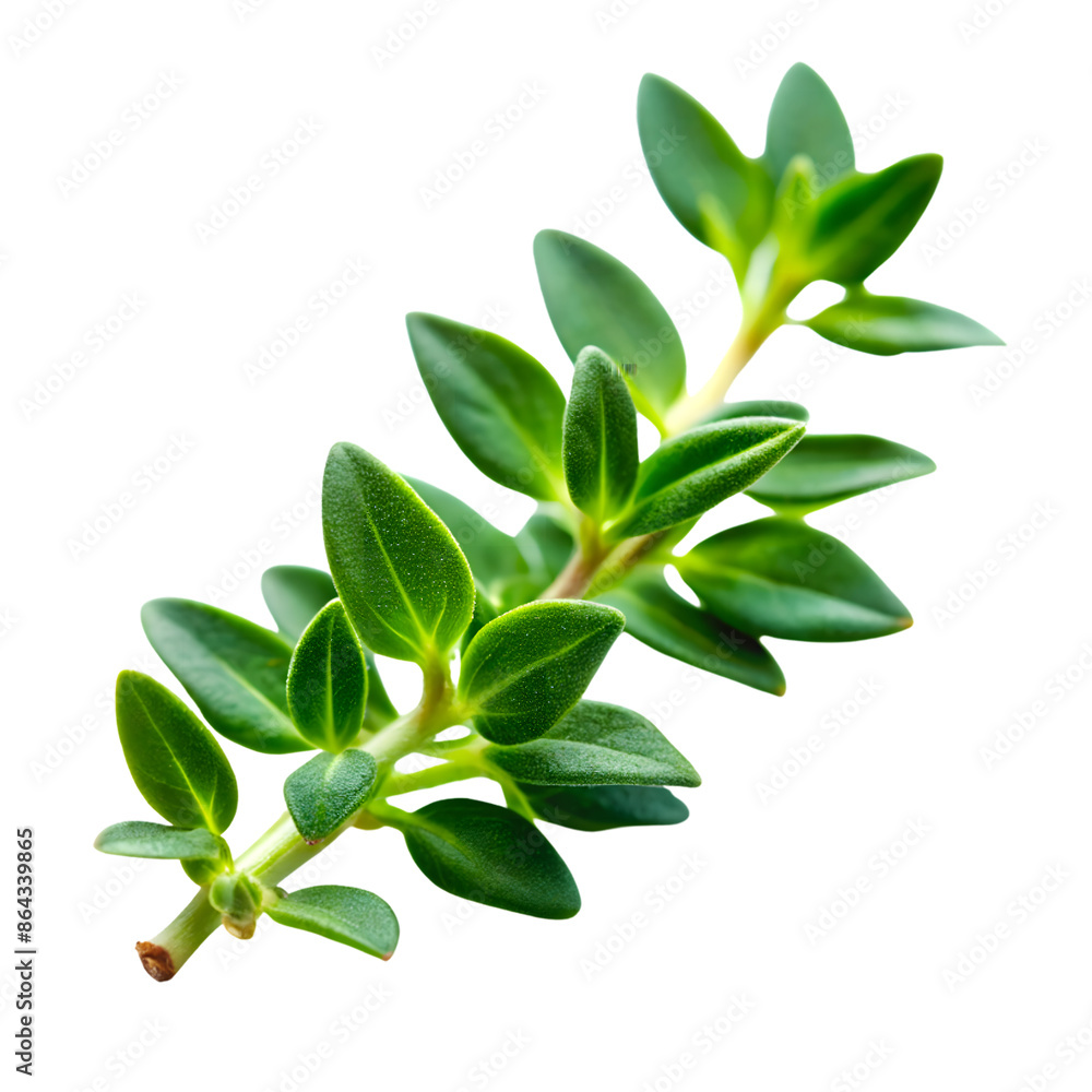 Close-Up of Fresh Green Thyme Sprig Close-Up of Fresh Green Thyme Sprig