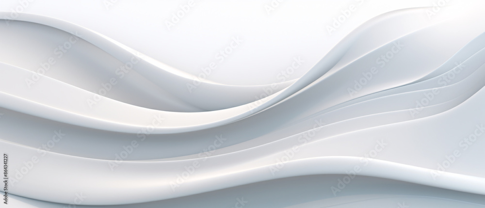 3D illustration of abstract white wave background, creating a fluid and modern design. 3D illustration of abstract white wave background, creating a fluid and modern design.