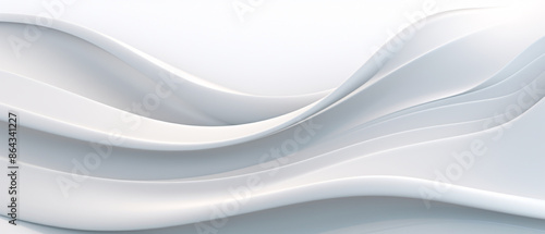Wallpaper Mural 3D illustration of abstract white wave background, creating a fluid and modern design. Torontodigital.ca