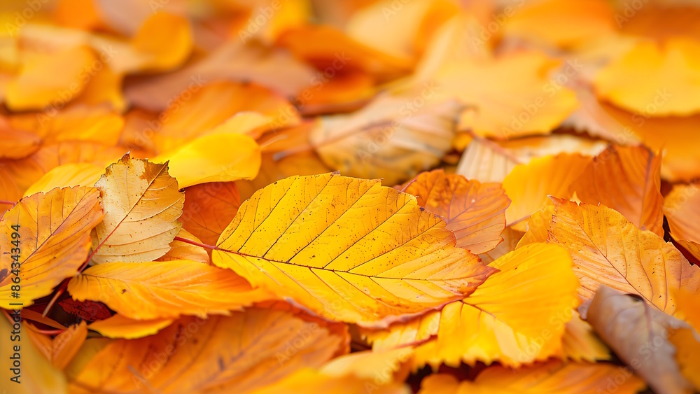 Close-up of autumn leaves scattered on the ground. Close-up of autumn leaves scattered on the ground.