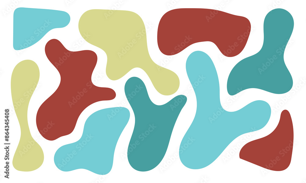 Organic blob shapes. Irregular forms. Asymmetrical flowing liquid circles. Smooth silhouette stones. Collection of isolated vector elements on white background in eps 10. Organic blob shapes. Irregular forms. Asymmetrical flowing liquid circles. Smooth silhouette stones. Collection of isolated vector elements on white background in eps 10.