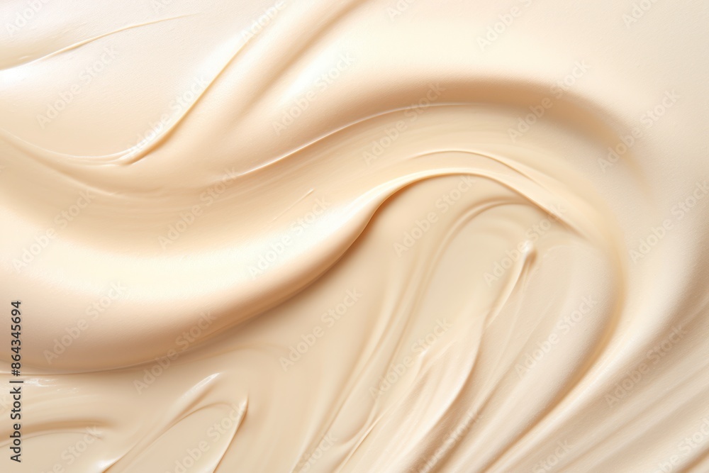 Sunscreen is squeezed out into a creamy texture. on a white background Showing a soft texture. Sunscreen is squeezed out into a creamy texture. on a white background Showing a soft texture.