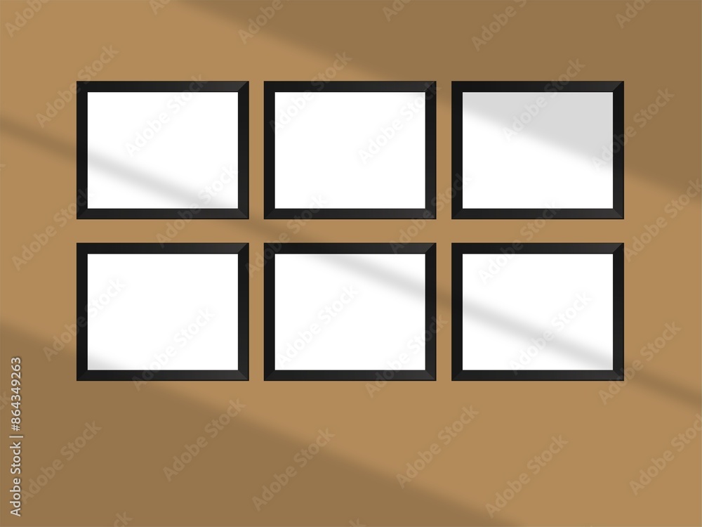 Empty photo frameworks against the wall Empty photo frameworks against the wall