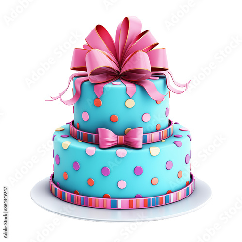 Colorful birthday cake transparent png