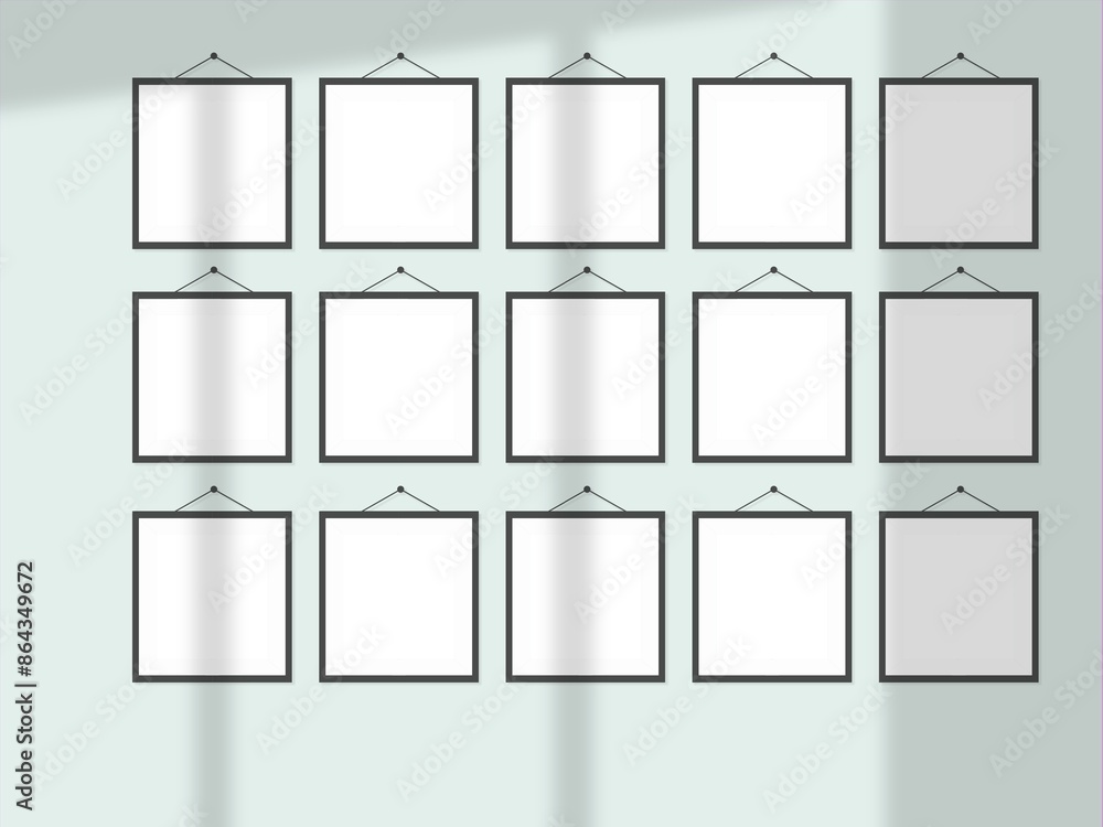 Empty photo frameworks against the wall Empty photo frameworks against the wall