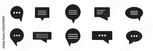 comment icon speech bubble symbol Chat message icons - talk message Bubble chat icon. online communication, Conversation, chatting icons