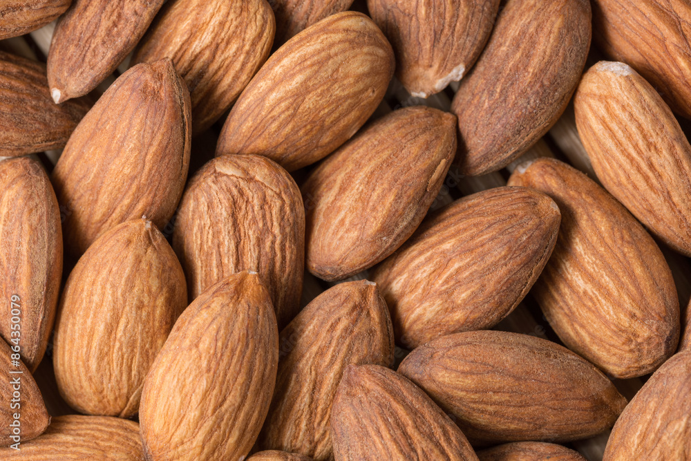 peeled almonds top view close-up peeled almonds top view close-up