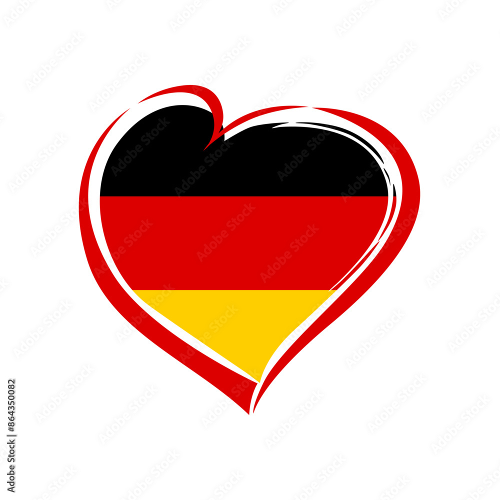 Cute heart shape with German state flag and clipping mask. Badge template. Public holiday symbol. Trendy design. Outline sign and flag background. Award concept. Sport symbol. Web icon. Travel emblem. Cute heart shape with German state flag and clipping mask. Badge template. Public holiday symbol. Trendy design. Outline sign and flag background. Award concept. Sport symbol. Web icon. Travel emblem.