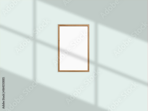 frame for paintings or photographs on zest background  minimalist gallery style