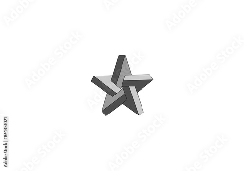 Vector illustration of a geometric star shape