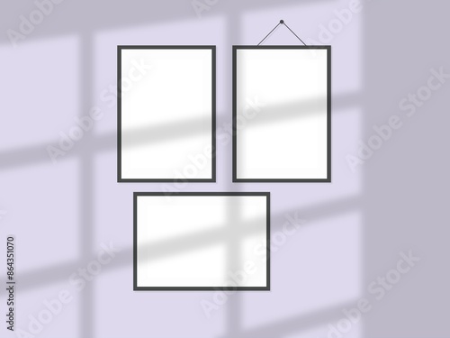 frame for paintings or photographs on zest background, minimalist gallery style