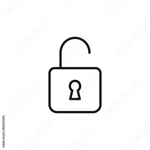 Security Unlock Padlock Icon for Access Control and Safety Solutions
