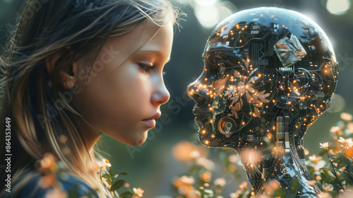 AI robot and child connection 