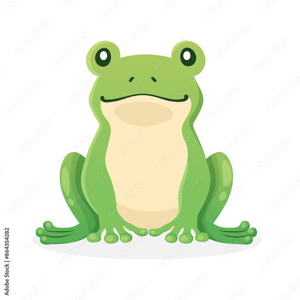 Obraz premium Frog funny vector icon image