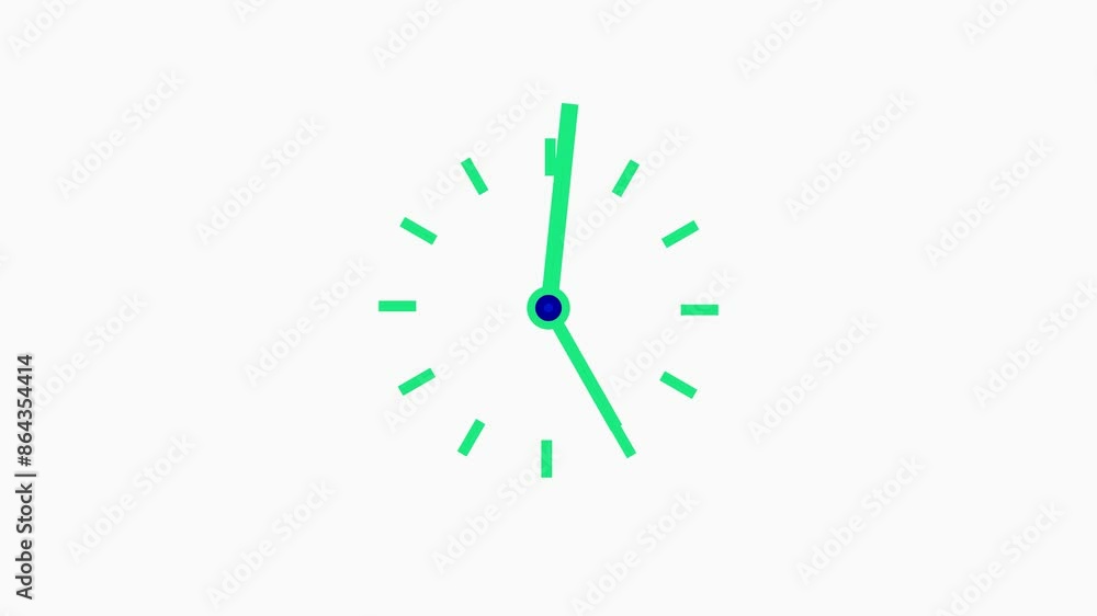 Abstract analog clock icon animation 4k video. Abstract analog clock icon animation 4k video.
