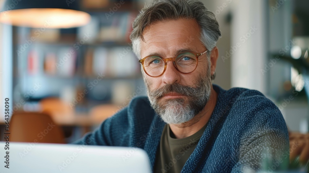 An elderly man with a gray beard and glasses is working on a laptop in an indoor setting, denoting hard work, wisdom, and dedication in a modern workspace. An elderly man with a gray beard and glasses is working on a laptop in an indoor setting, denoting hard work, wisdom, and dedication in a modern workspace.