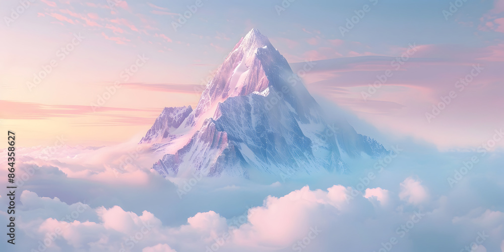 Fototapeta premium High mountains in the clouds