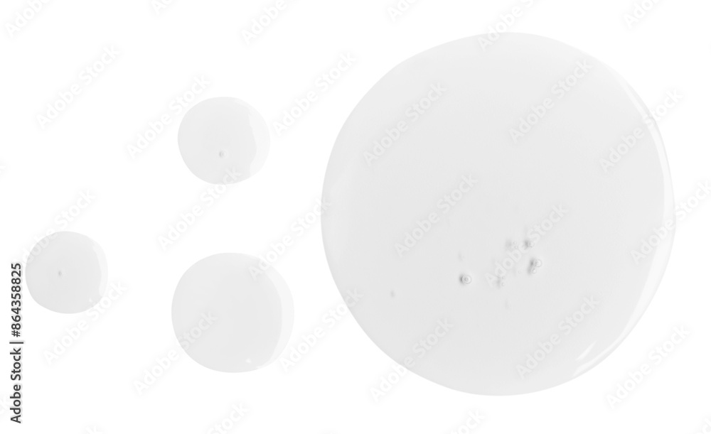 Set. Drop and drops of gel on a blank background Set. Drop and drops of gel on a blank background