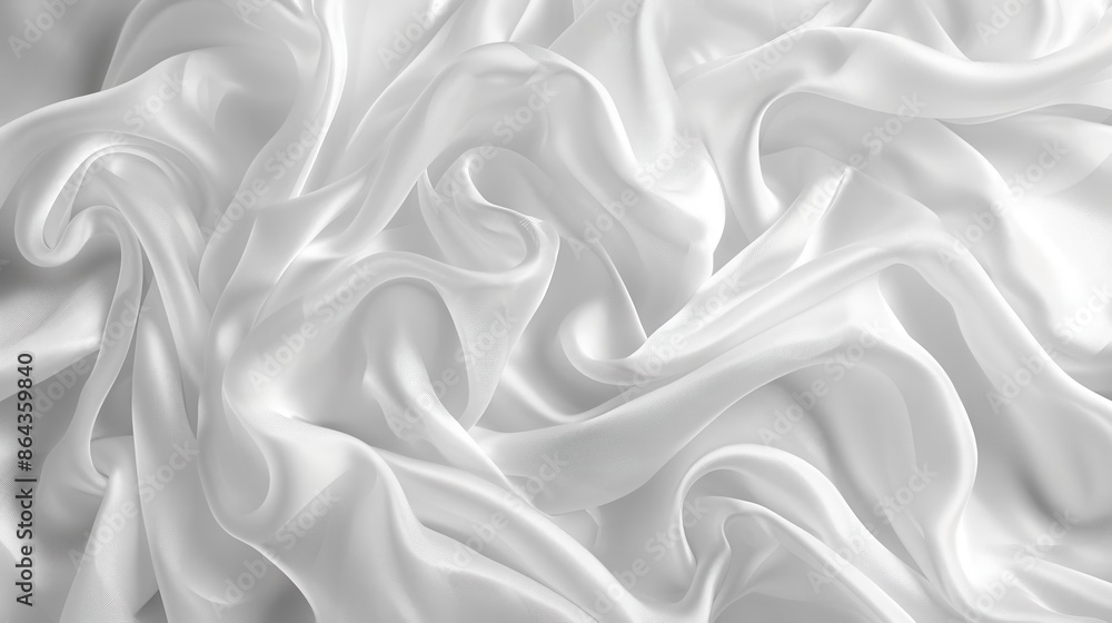 Texture of Crumpled White Satin Fabric as Background Texture of Crumpled White Satin Fabric as Background
