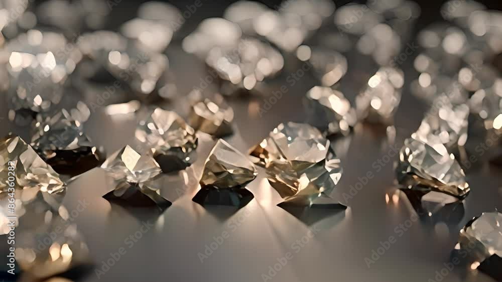 Sparkling Diamonds on Black Surface Generative AI Sparkling Diamonds on Black Surface Generative AI