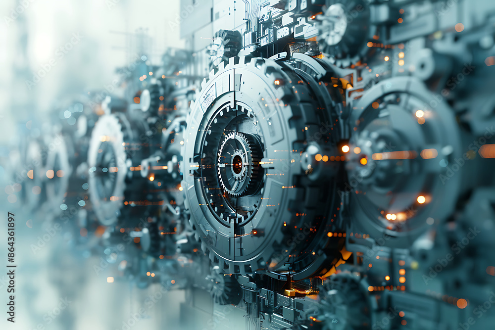 Gear or cogwheel working together, movement transmission. Concept of teamwork Gear or cogwheel working together, movement transmission. Concept of teamwork