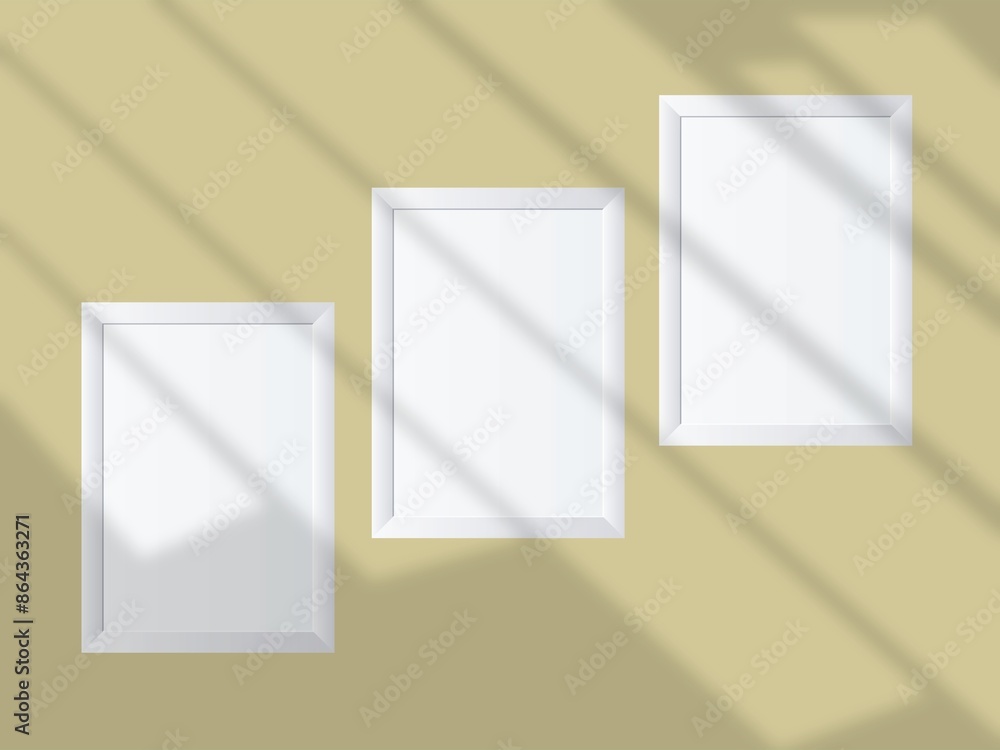 Fototapeta premium Empty photo frame for mockup minimal