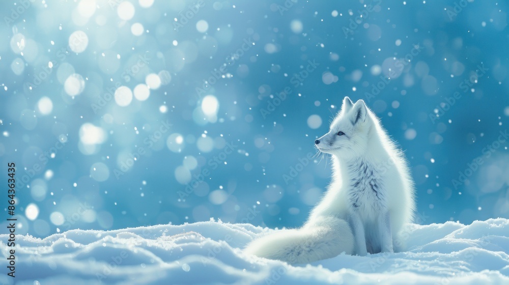 Fototapeta premium Arctic Fox in a Winter Wonderland