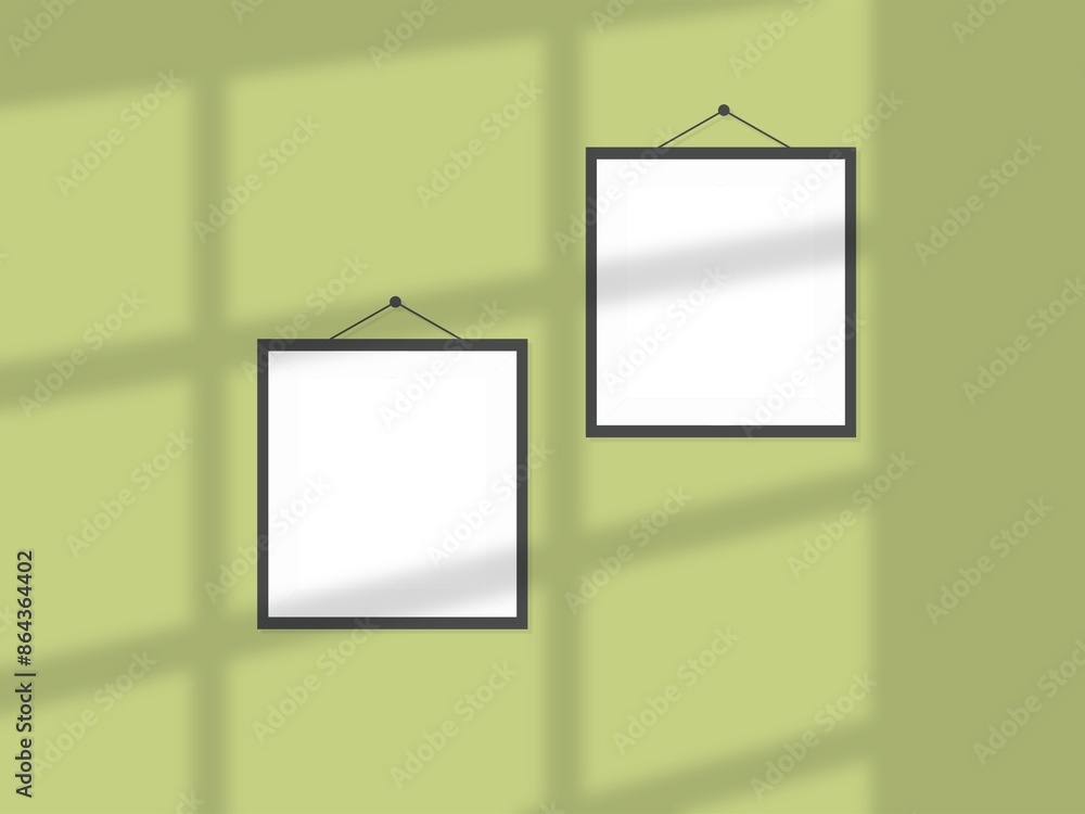 Frame mockup on the wall Frame mockup on the wall