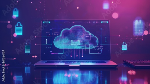 Wallpaper Mural FutureForward Cloud Computing Innovative Data Management Technology Torontodigital.ca