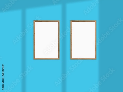 Frame mockup on the wall