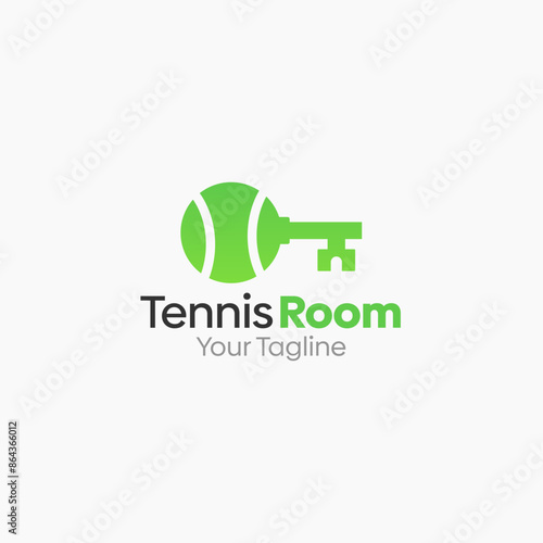 Tennis Room Logo Vector Template Design. Good for Business, Start up, Agency, and Organization
