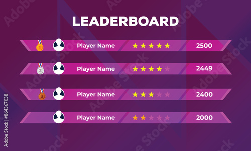 abstract game leaderboard, game leaderboard with abstract background