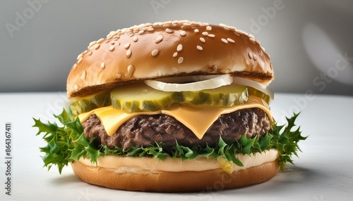 American smash beef cheese burger