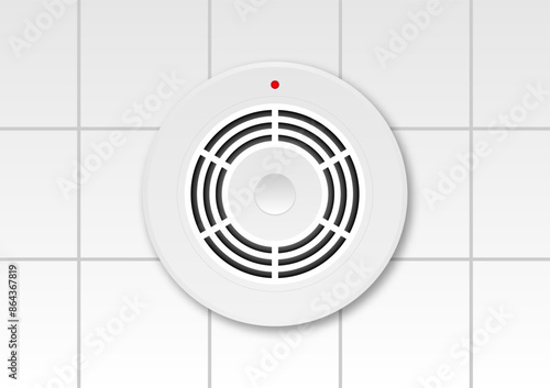 Smoke Detector and Fire Alarm. Smoke Alarm. Vector Illustration. 