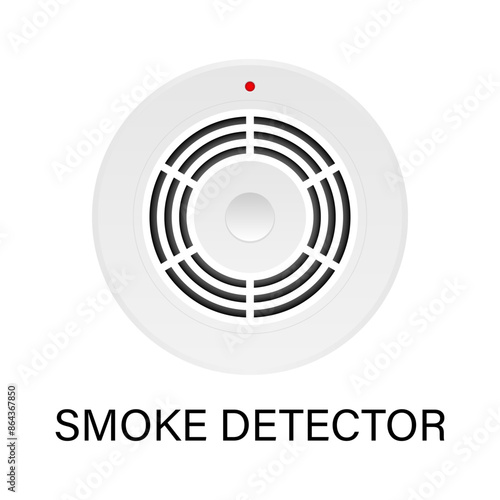 Smoke Detector and Fire Alarm. Smoke Alarm. Vector Illustration. 