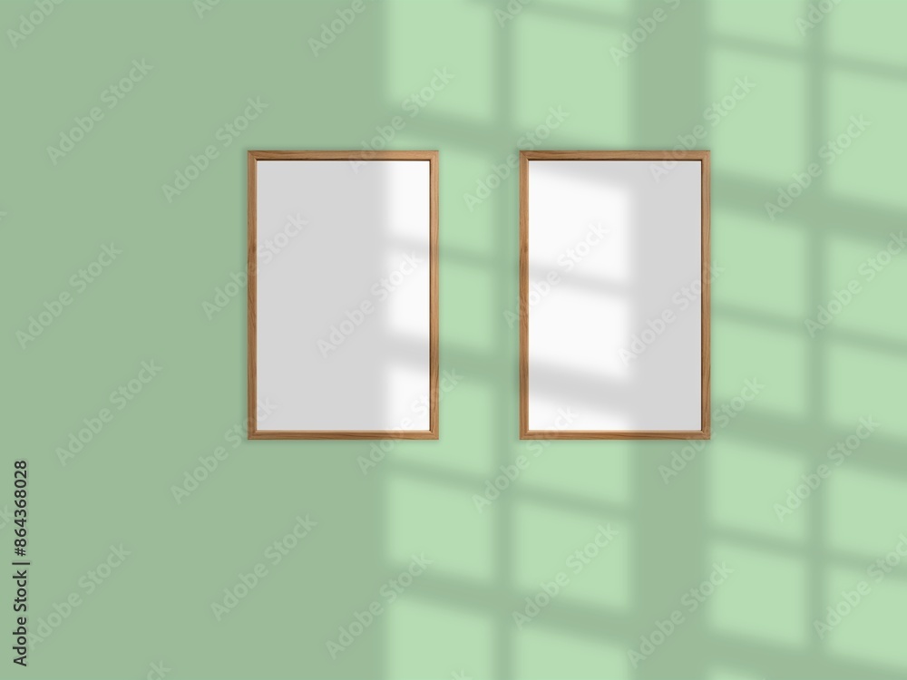 Beige wall with picture frames Beige wall with picture frames