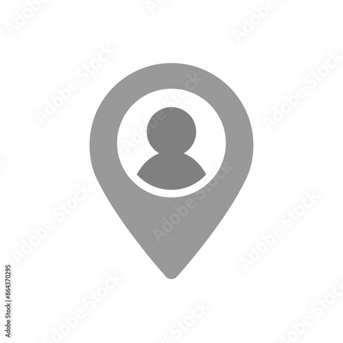 Free Download Map pointer logo for marking a person's location. Vector Illustration. Transparent SVG file included. - GFXLoad