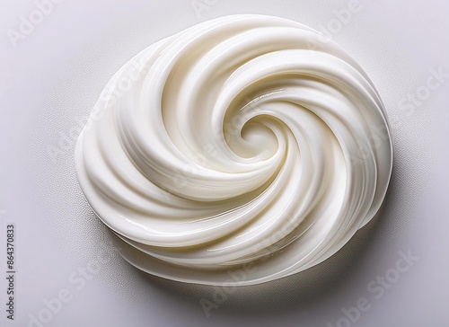 A Micro Shot of White Liquid Swirl