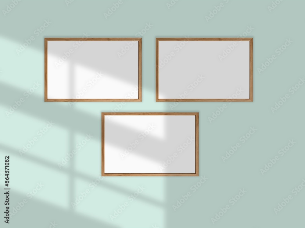 Minimal picture poster frame mockup on the wall Minimal picture poster frame mockup on the wall