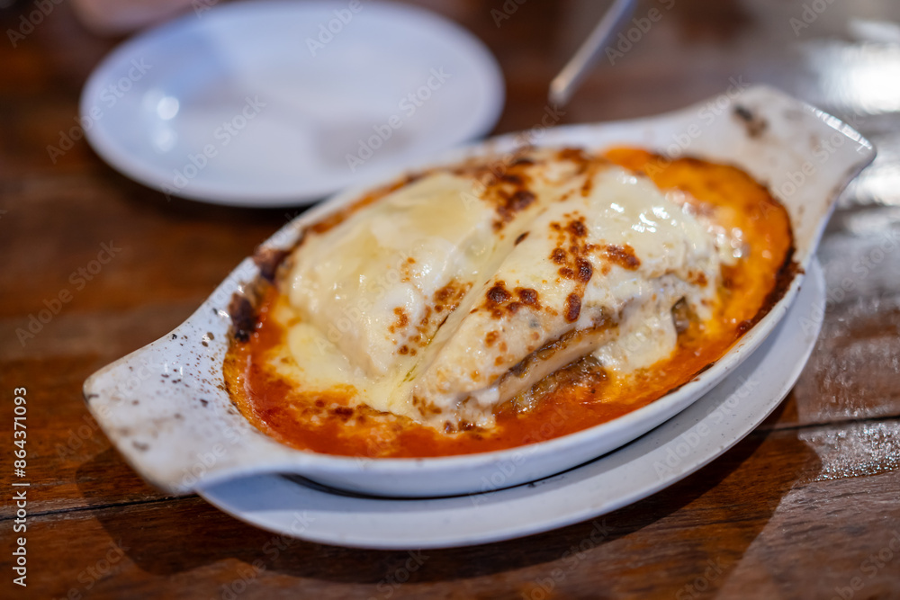 a bowl of hot lasagna a bowl of hot lasagna