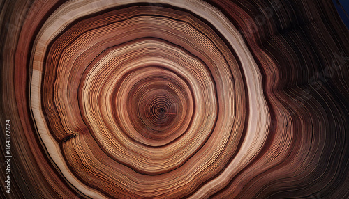 Close up asbtract texture tree growth rings revealing nature’s timeline age growth and natural ecological history