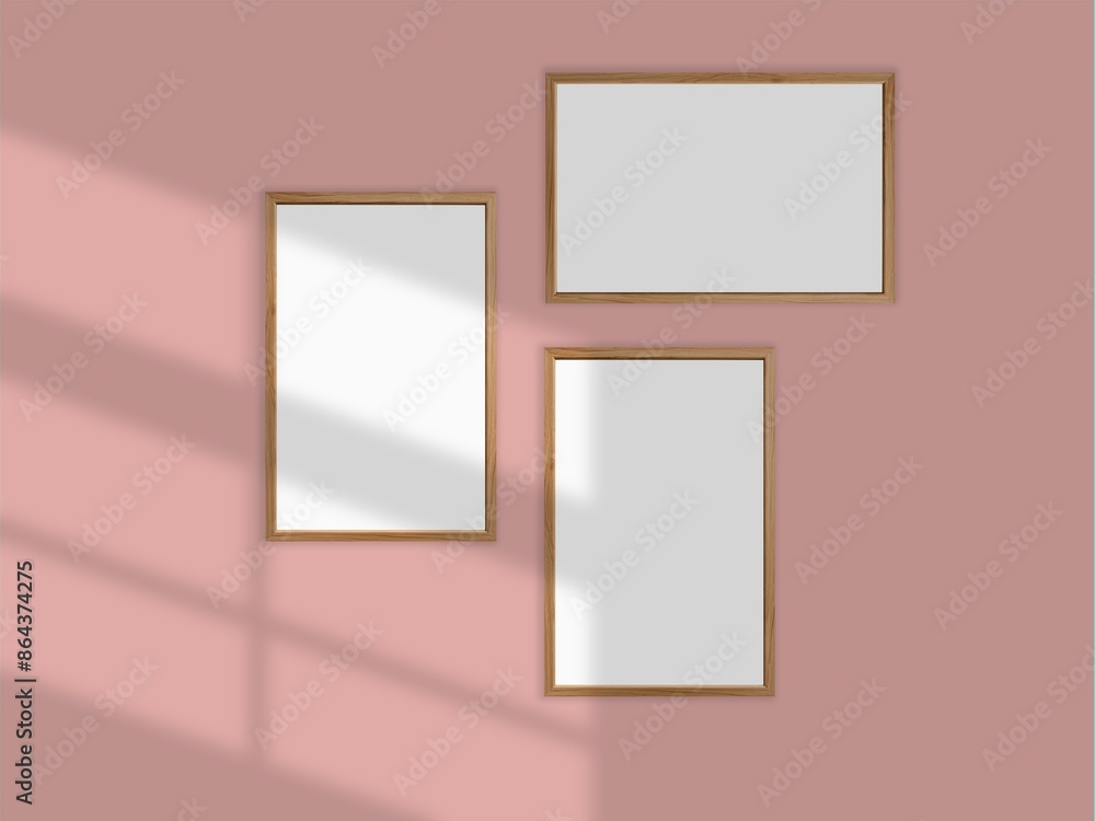 Frame with space for text or image mockup on wall in a room wall Frame with space for text or image mockup on wall in a room wall