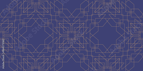 A sophisticated design featuring an intricate, geometric pattern with detailed lines on a serene blue backdrop