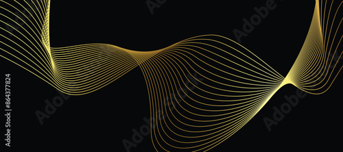 Abstract black and gold luxury background with abstracts