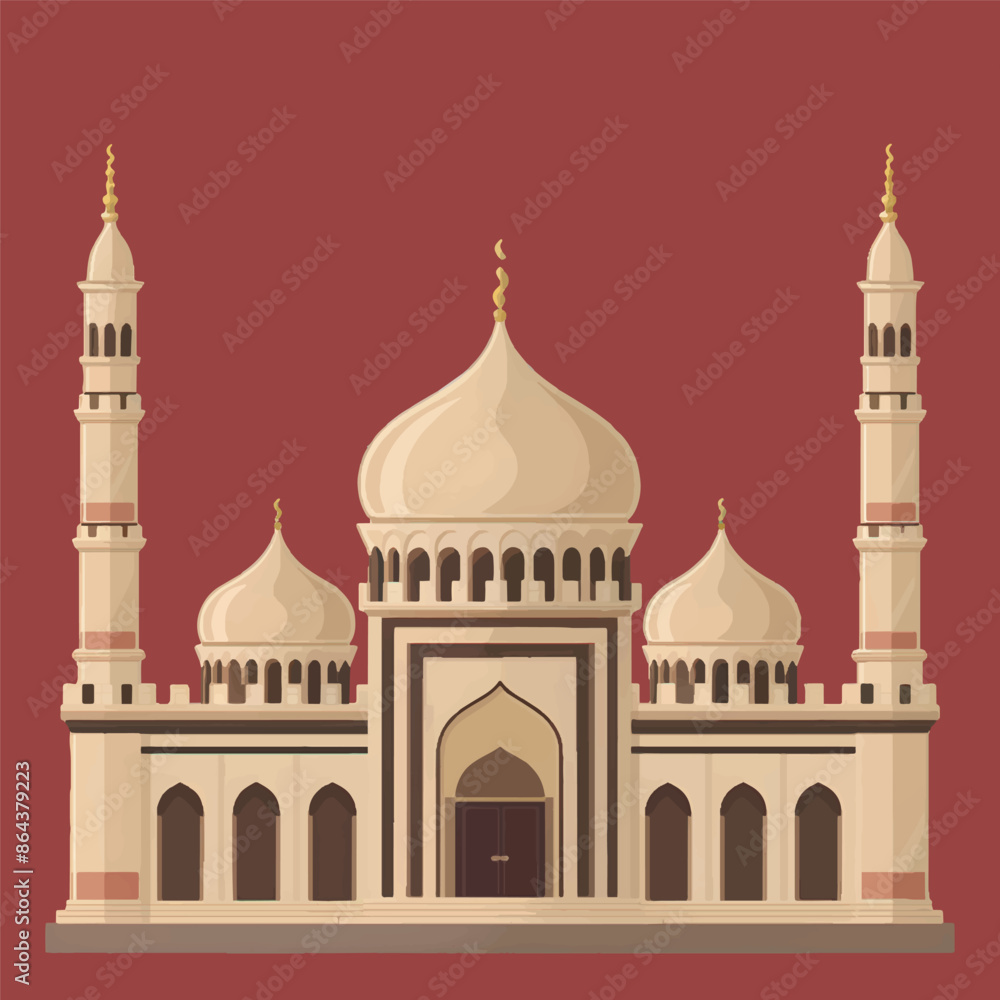 Islamic traditional mosque or vector illustration. Islamic traditional mosque or vector illustration.