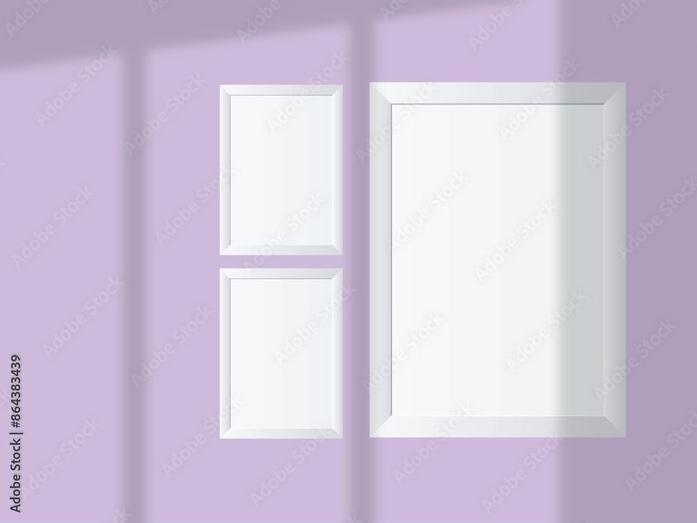 Picture frame on a wall frame. Blank Mockup Picture frame on a wall frame. Blank Mockup