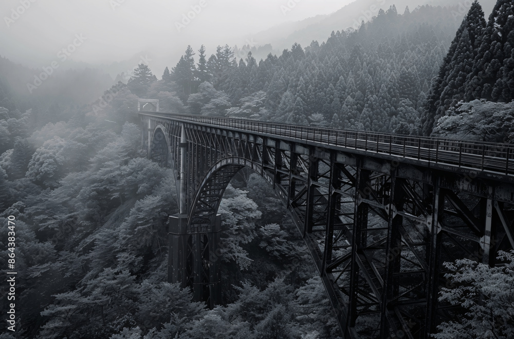 Obraz premium bridge in the forest.