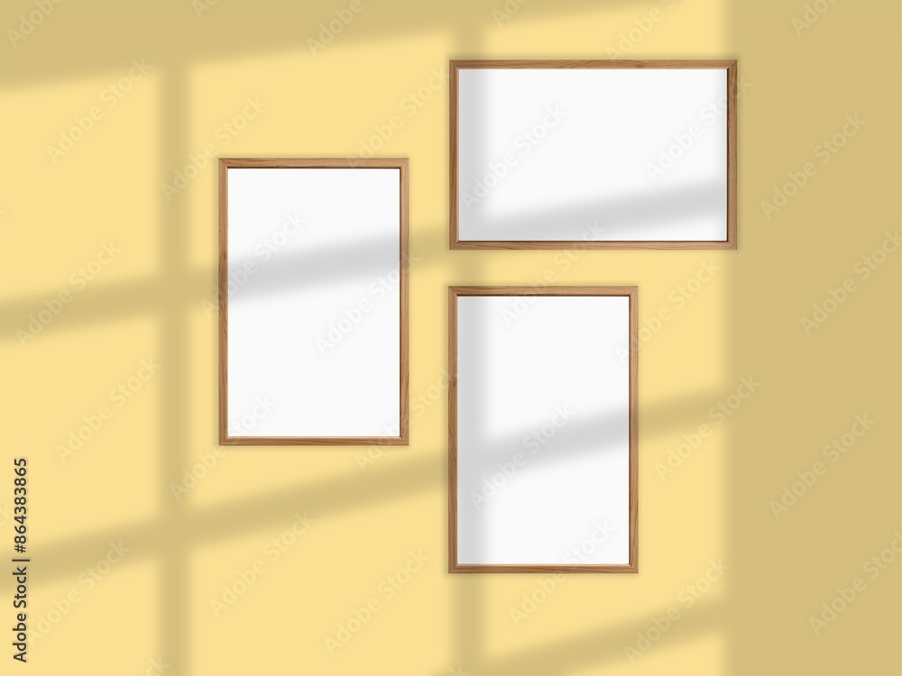 Poster with black frame mockup illustration Poster with black frame mockup illustration