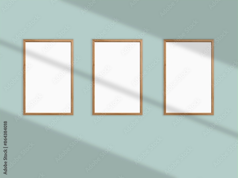 Poster with black frame mockup illustration Poster with black frame mockup illustration